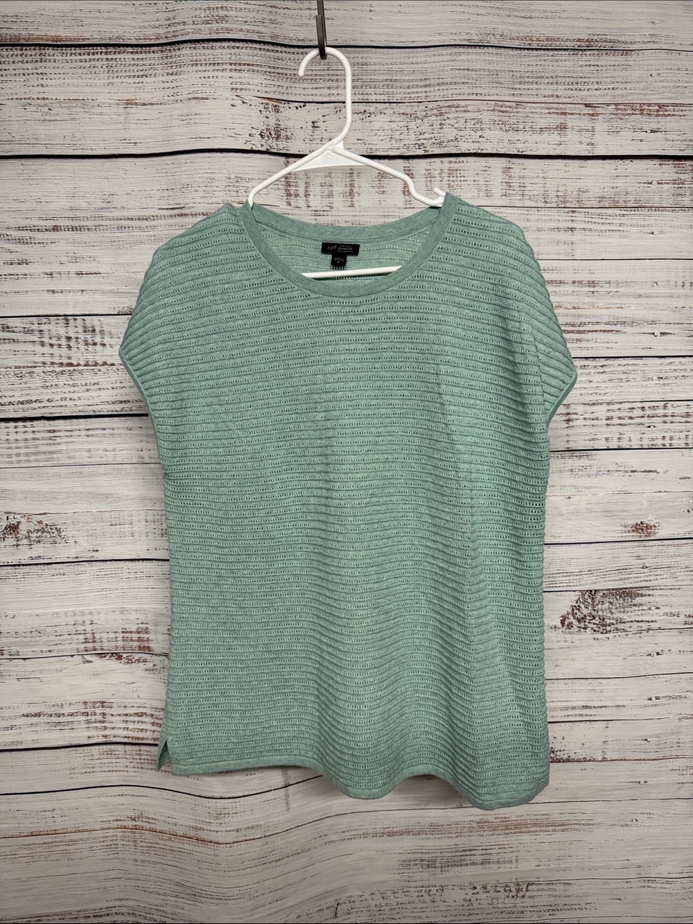 J. Jill Wearever Textured Short Sleeve Pullover Sweater - Picture 2 of 8